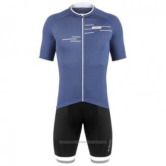 2020 Maillot Cyclisme De Marchi Bleu Manches Courtes et Cuissard