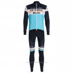 2020 Maillot Cyclisme De Rose Azur Manches Longues et Cuissard