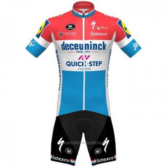 2020 Maillot Cyclisme Deceuninck Quick Step Champion Pays Bas Manches Courtes et Cuissard