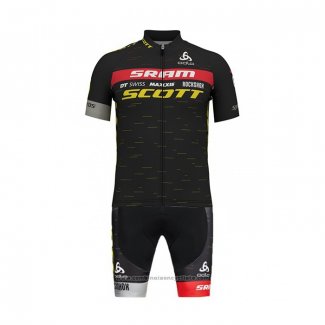 2020 Maillot Cyclisme Scott Sram Noir Manches Courtes et Cuissard