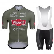 2022 Maillot Cyclisme Alpecin Fenix Vert Rouge Manches Courtes et Cuissard