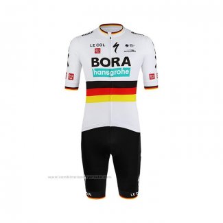 2022 Maillot Cyclisme Bora-Hansgrone Blanc Manches Courtes et Cuissard