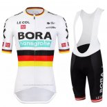 2022 Maillot Cyclisme Bora-Hansgrone Noir Rouge Jaune Manches Courtes et Cuissard