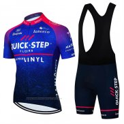 2022 Maillot Cyclisme Deceuninck Quick Step Bleu Rouge Manches Courtes et Cuissard