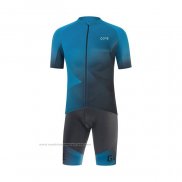 2022 Maillot Cyclisme Gore Bleu Manches Courtes et Cuissard