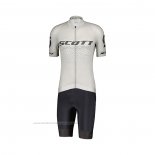 2022 Maillot Cyclisme Scott Blanc Manches Courtes et Cuissard