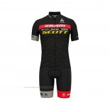 2022 Maillot Cyclisme Scott Sram Noir Manches Courtes et Cuissard