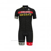 2022 Maillot Cyclisme Scott Sram Noir Manches Courtes et Cuissard