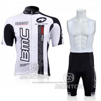 2010 Maillot Cyclisme BMC Blanc Manches Courtes et Cuissard