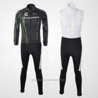 2010 Maillot Cyclisme Cannondale Noir Manches Longues et Cuissard