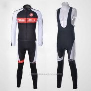 2011 Maillot Cyclisme Castelli Noir Manches Longues et Cuissard