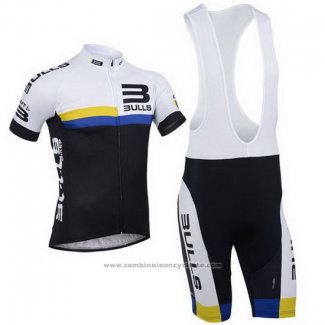 2013 Maillot Cyclisme Bulls Noir et Blanc Manches Courtes et Cuissard