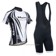 2014 Maillot Cyclisme Monton Noir et Blanc Manches Courtes et Cuissard