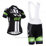 2015 Maillot Cyclisme Femme Liv Blanc et Noir Manches Courtes et Cuissard