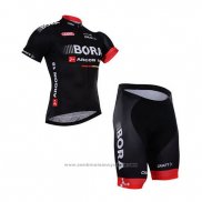 2016 Maillot Cyclisme Bora Noir Manches Courtes et Cuissard