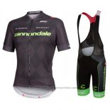 2016 Maillot Cyclisme Cannondale Noir Manches Courtes et Cuissard