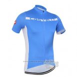 2016 Maillot Cyclisme Castelli Bleu et Blanc Manches Courtes et Cuissard