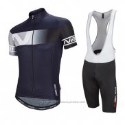 2016 Maillot Cyclisme Nalini Fonce Bleu Manches Courtes et Cuissard