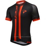 2016 Maillot Cyclisme Pinarello Rouge Noir Manches Courtes et Cuissard