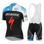 2016 Maillot Cyclisme Specialized Azur et Noir Manches Courtes et Cuissard