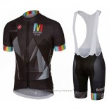 2017 Maillot Cyclisme Castelli Maratona Noir Manches Courtes et Cuissard