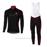 2017 Maillot Cyclisme Castelli Noir Manches Longues et Cuissard