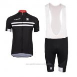 2017 Maillot Cyclisme Felt Noir et Blanc Manches Courtes et Cuissard