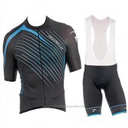 2017 Maillot Cyclisme Pinarello Bleu et Noir Manches Courtes et Cuissard