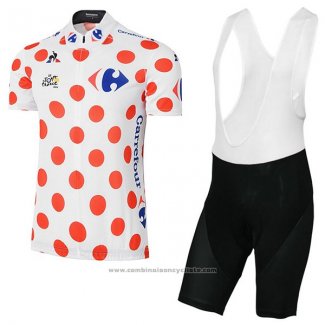 2017 Maillot Cyclisme Tour de France Blanc et Rouge Manches Courtes et Cuissard