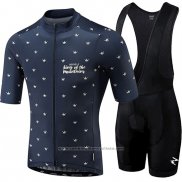 2018 Maillot Cyclisme Morvelo Fonce Bleu Manches Courtes et Cuissard