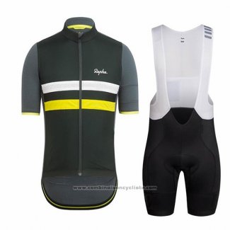 2018 Maillot Cyclisme Ralph Noir et Jaune Manches Courtes et Cuissard