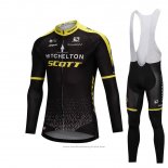 2018 Maillot Cyclisme Scott Noir Manches Longues et Cuissard