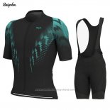 2019 Maillot Cyclisme Rapha Noir Vert Manches Courtes et Cuissard