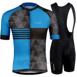 2019 Maillot Cyclisme Runchita Bleu Noir Manches Courtes et Cuissard