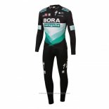 2020 Maillot Cyclisme Bora-hansgrone Noir Vert Manches Longues et Cuissard(1)