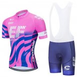 2020 Maillot Cyclisme EF Education First-drapac Rosa Bleu Manches Courtes et Cuissard