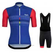 2020 Maillot Cyclisme Rapha Rouge Bleu Manches Courtes et Cuissard