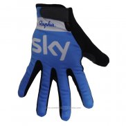 2020 Sky Gants Doigts Longs Cyclisme Bleu Blanc