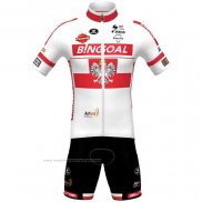 2021 Maillot Cyclisme Wallonie Bruxelles Blanc Manches Courtes et Cuissard