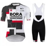 2022 Maillot Cyclisme Bora-Hansgrone Noir Blanc Manches Courtes et Cuissard