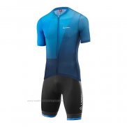 2022 Maillot Cyclisme Loffler Bleu Manches Courtes et Cuissard