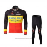 2010 Maillot Cyclisme Quick Step Champion Belgique Manches Longues et Cuissard