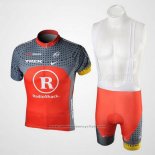 2010 Maillot Cyclisme Radioshack Orange et Gris Manches Courtes et Cuissard