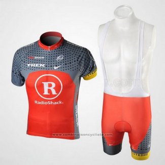 2010 Maillot Cyclisme Radioshack Orange et Gris Manches Courtes et Cuissard