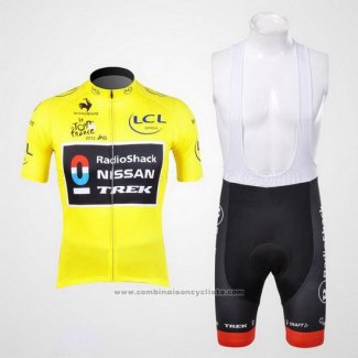 2012 Maillot Cyclisme Radioshack Lider Jaune Manches Courtes et Cuissard