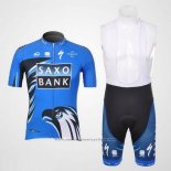 2012 Maillot Cyclisme Saxo Bank Bleu Manches Courtes et Cuissard
