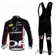 2013 Maillot Cyclisme Orbea Noir et Rouge Manches Longues et Cuissard