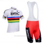 2013 Maillot Cyclisme UCI Monde Champion BMC Manches Courtes et Cuissard