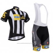 2015 Maillot Cyclisme MTN Noir et Blanc Manches Courtes et Cuissard