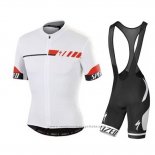 2015 Maillot Cyclisme Specialized Blanc Manches Courtes et Cuissard